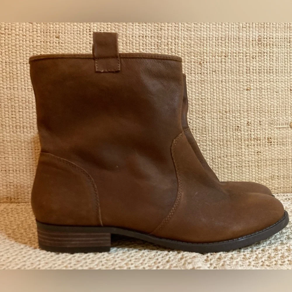 Brown Leather Boots NEW Leather Pull on Ankle Booties NWOT Size 10 - Picture 14 of 14